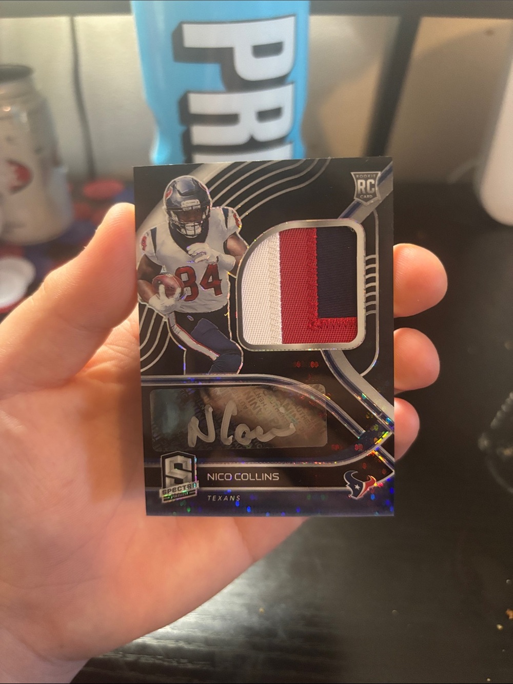 Nico Collin’s panini spectra rookie auto patch card numbered 3/10 
Mint card